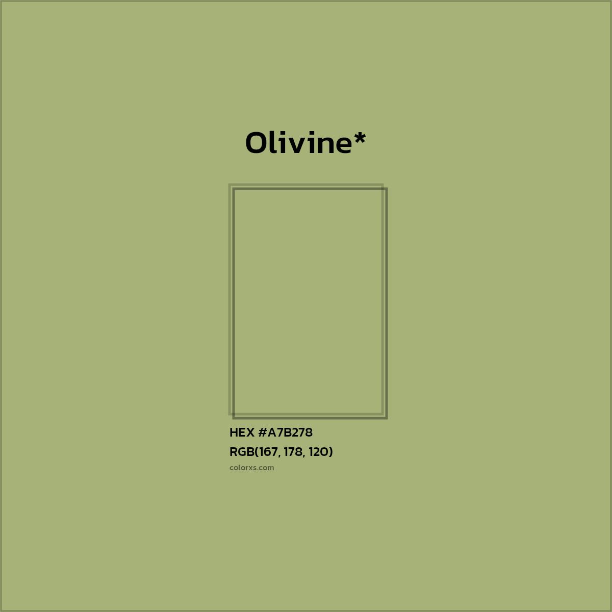HEX #A7B278 Color Name, Color Code, Palettes, Similar Paints, Images