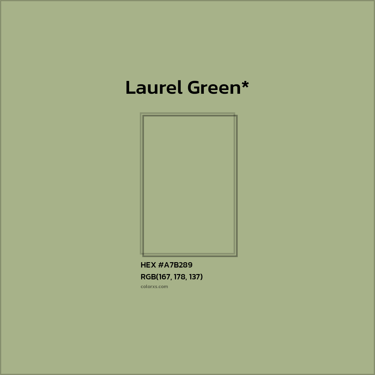 HEX #A7B289 Color Name, Color Code, Palettes, Similar Paints, Images