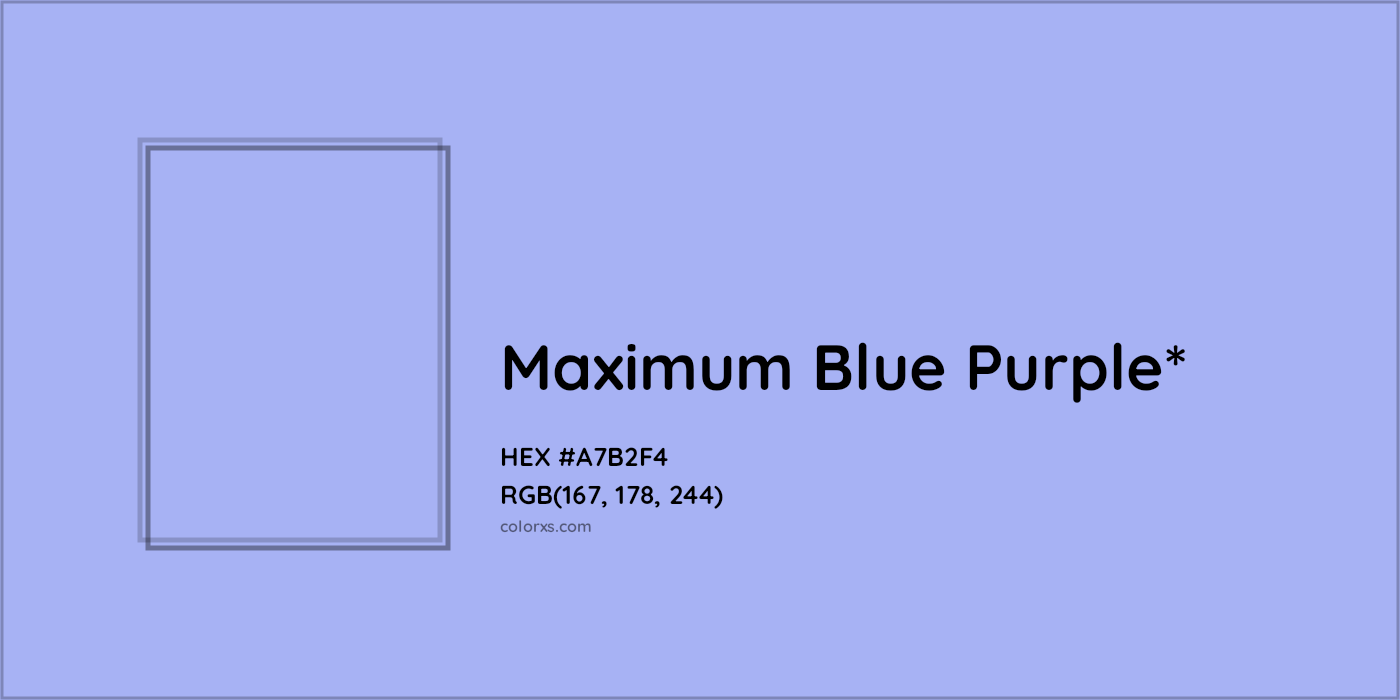 HEX #A7B2F4 Color Name, Color Code, Palettes, Similar Paints, Images