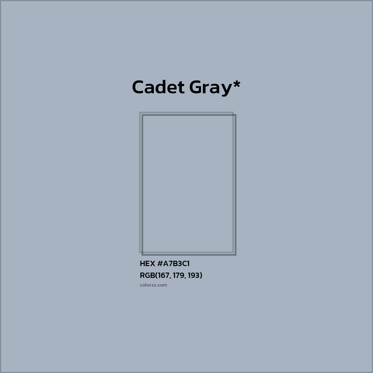 HEX #A7B3C1 Color Name, Color Code, Palettes, Similar Paints, Images