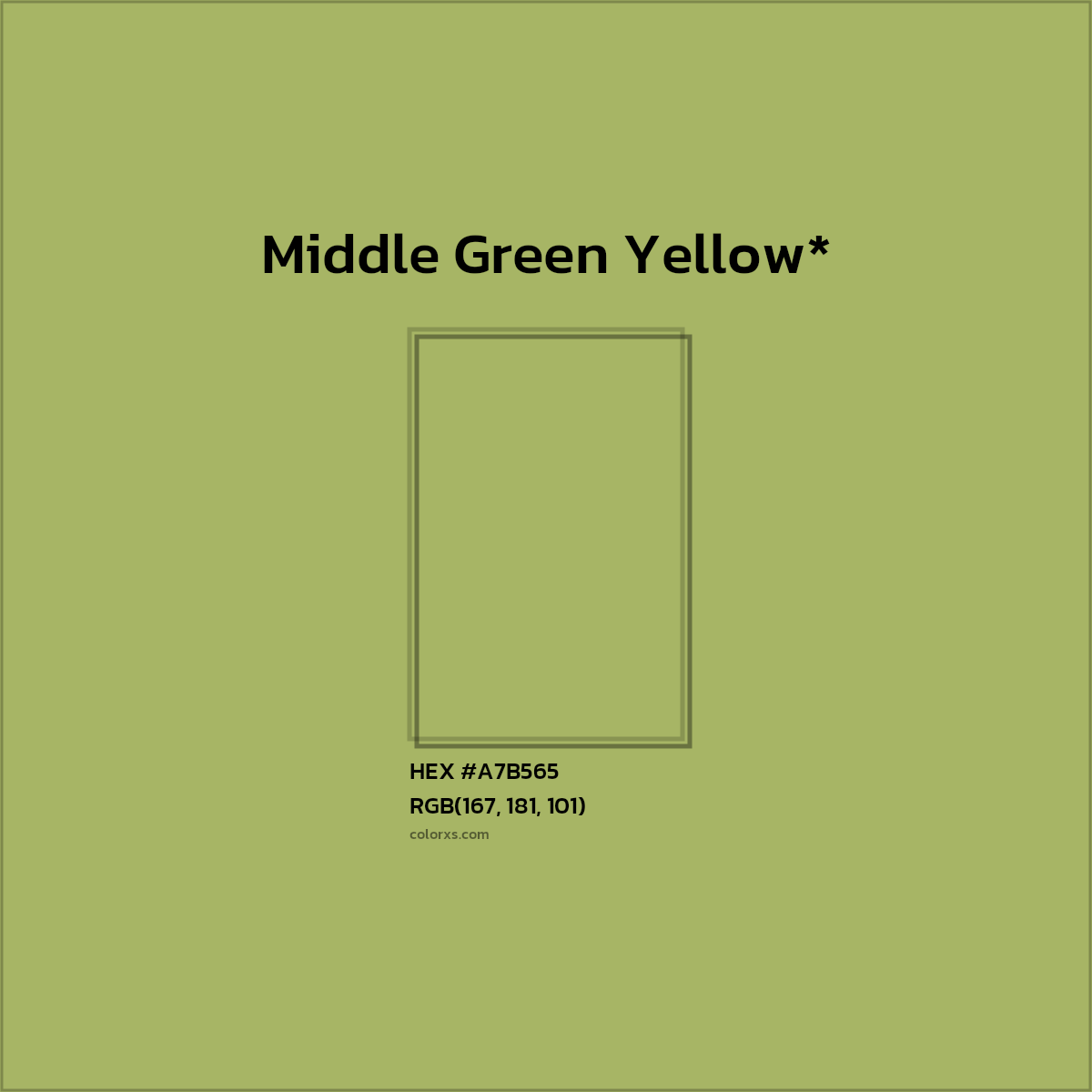 HEX #A7B565 Color Name, Color Code, Palettes, Similar Paints, Images