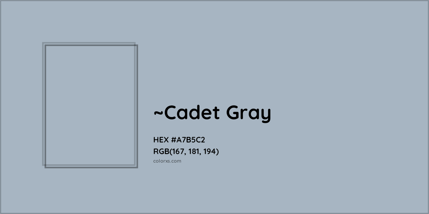 HEX #A7B5C2 Color Name, Color Code, Palettes, Similar Paints, Images