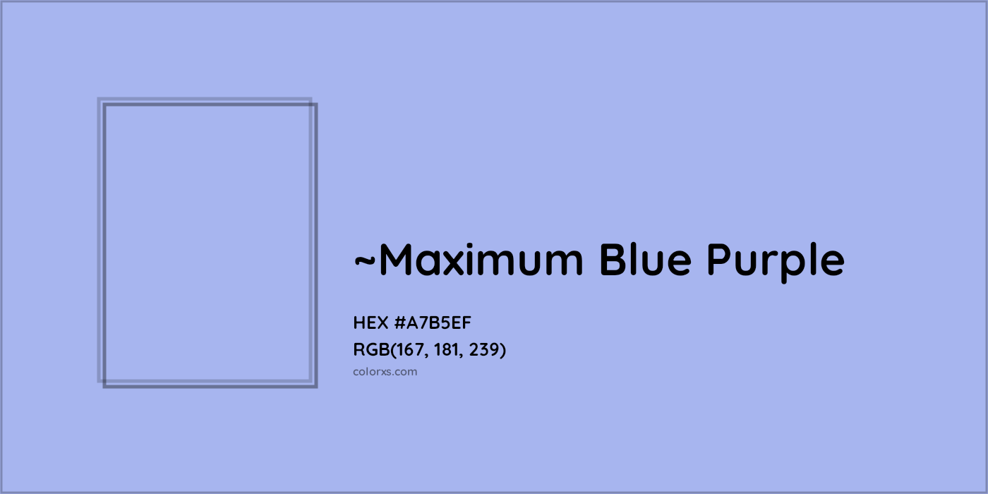 HEX #A7B5EF Color Name, Color Code, Palettes, Similar Paints, Images
