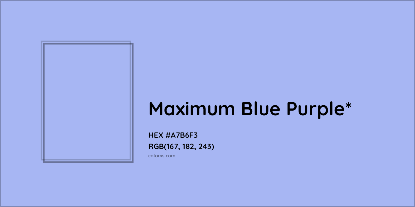 HEX #A7B6F3 Color Name, Color Code, Palettes, Similar Paints, Images
