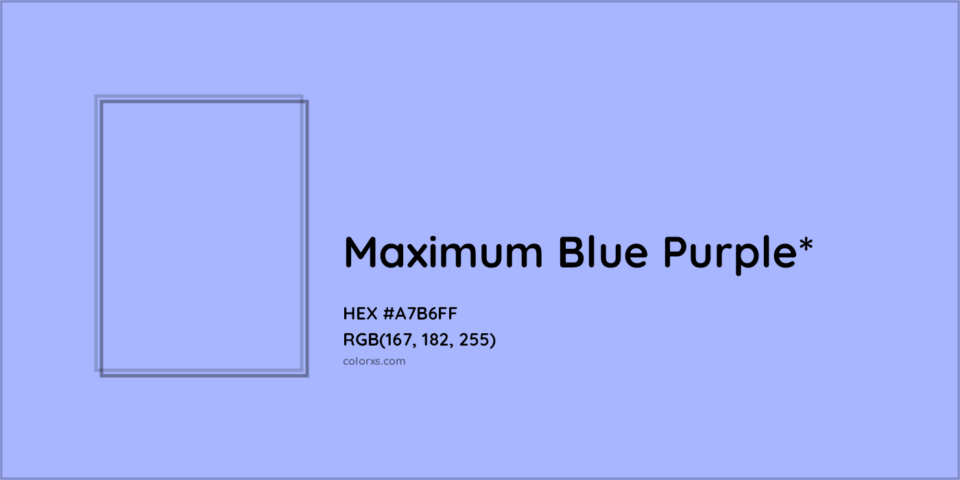 HEX #A7B6FF Color Name, Color Code, Palettes, Similar Paints, Images