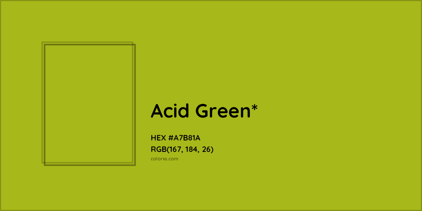 HEX #A7B81A Color Name, Color Code, Palettes, Similar Paints, Images