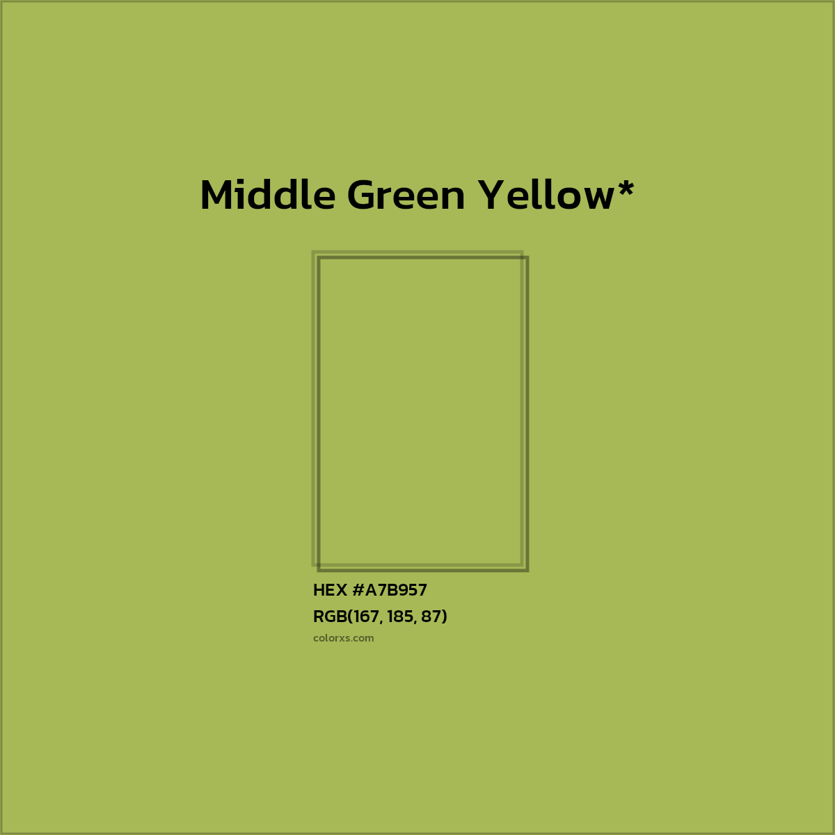 HEX #A7B957 Color Name, Color Code, Palettes, Similar Paints, Images