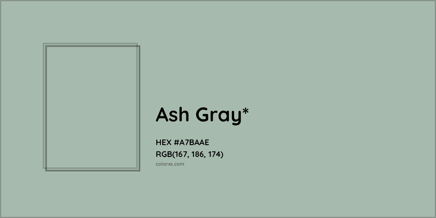 HEX #A7BAAE Color Name, Color Code, Palettes, Similar Paints, Images