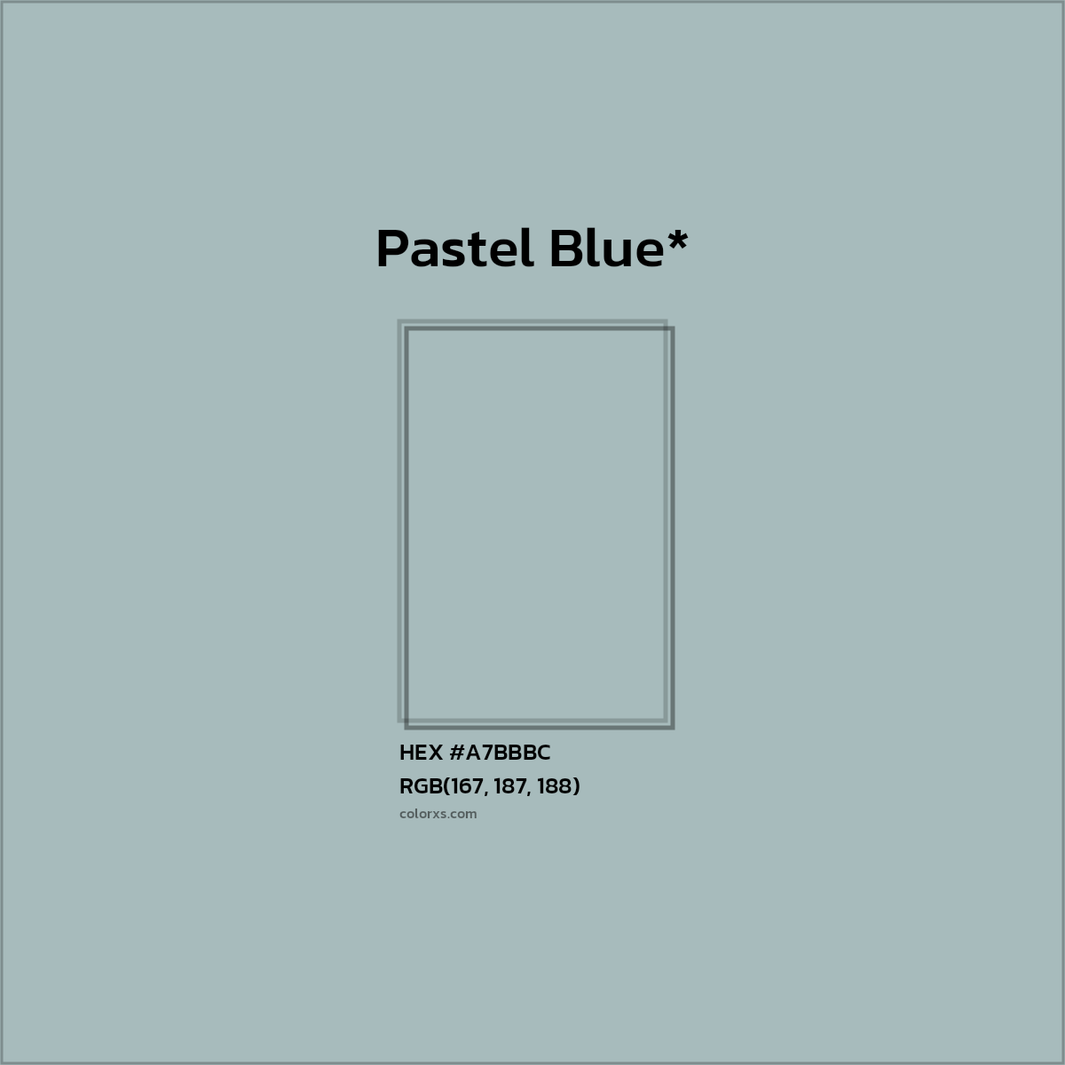 HEX #A7BBBC Color Name, Color Code, Palettes, Similar Paints, Images