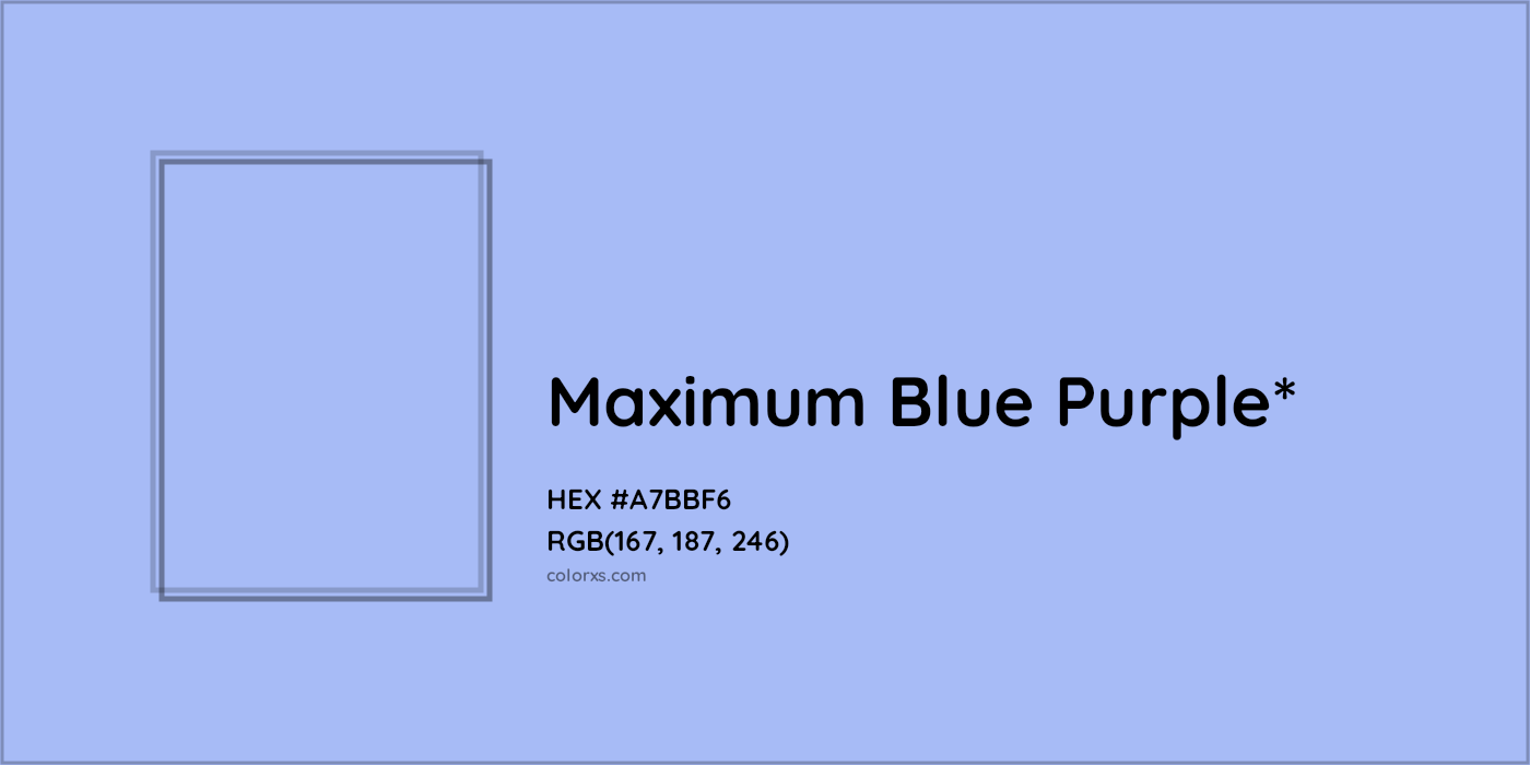 HEX #A7BBF6 Color Name, Color Code, Palettes, Similar Paints, Images