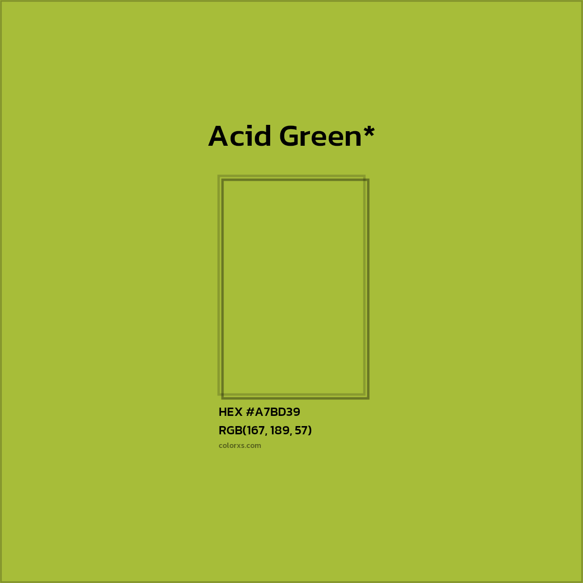 HEX #A7BD39 Color Name, Color Code, Palettes, Similar Paints, Images