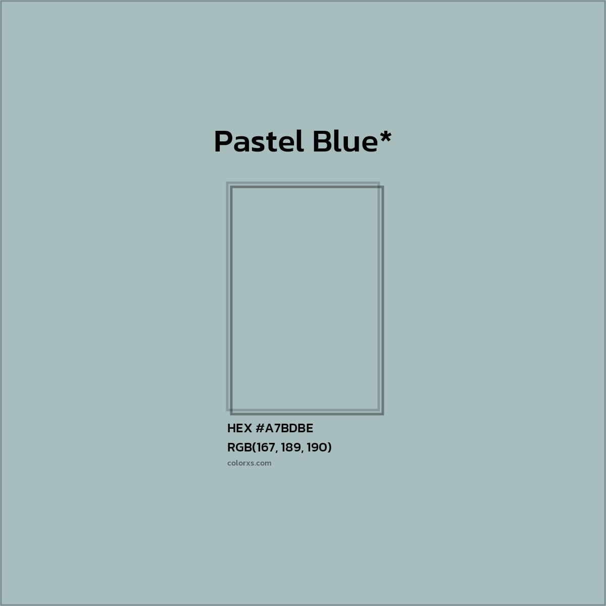 HEX #A7BDBE Color Name, Color Code, Palettes, Similar Paints, Images