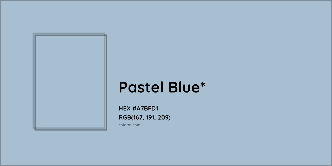 HEX #A7BFD1 Color Name, Color Code, Palettes, Similar Paints, Images