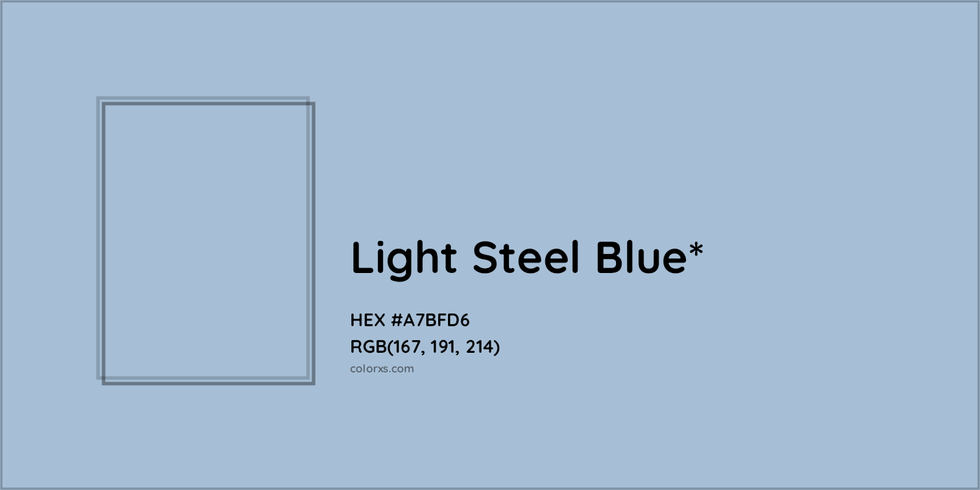 HEX #A7BFD6 Color Name, Color Code, Palettes, Similar Paints, Images