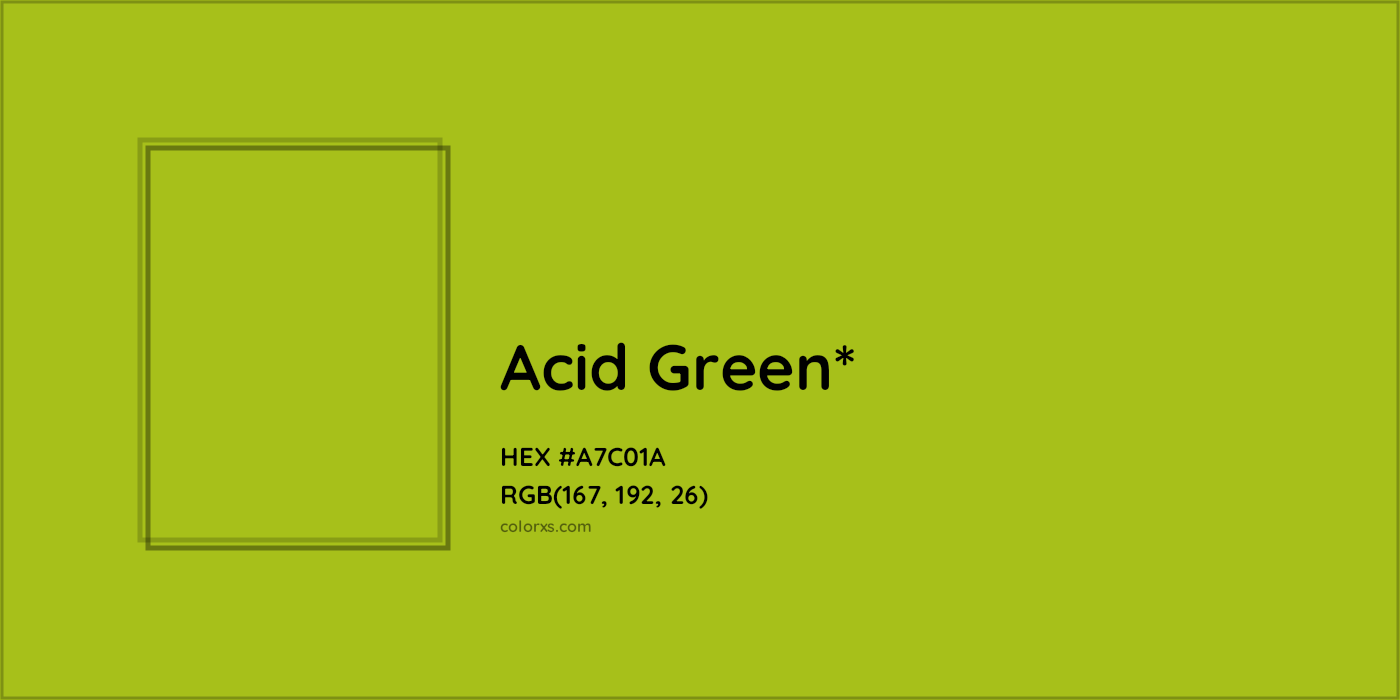 HEX #A7C01A Color Name, Color Code, Palettes, Similar Paints, Images