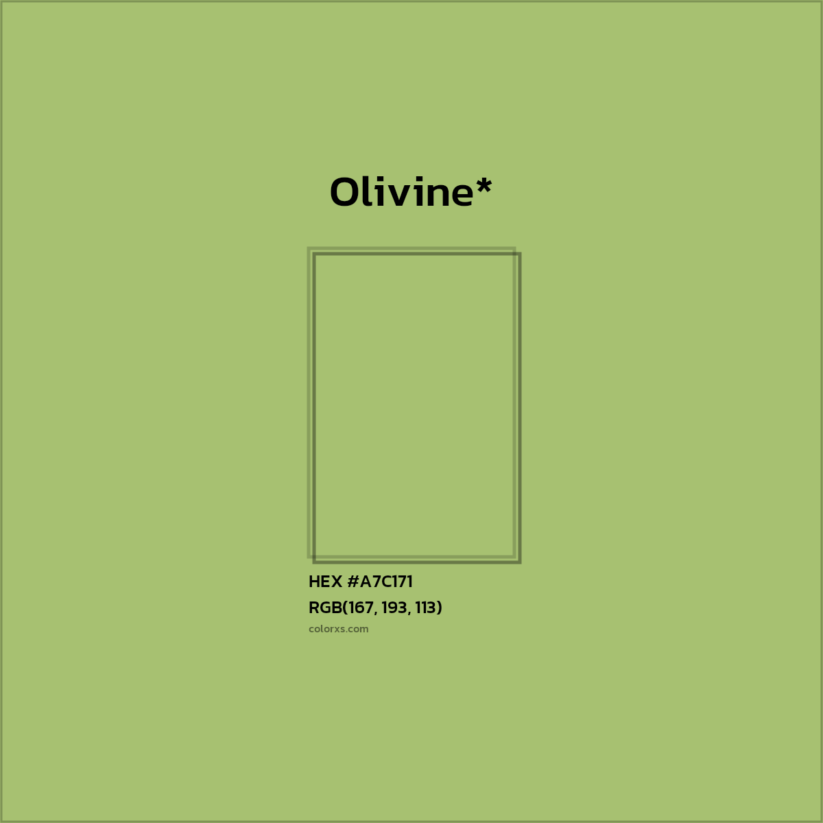 HEX #A7C171 Color Name, Color Code, Palettes, Similar Paints, Images