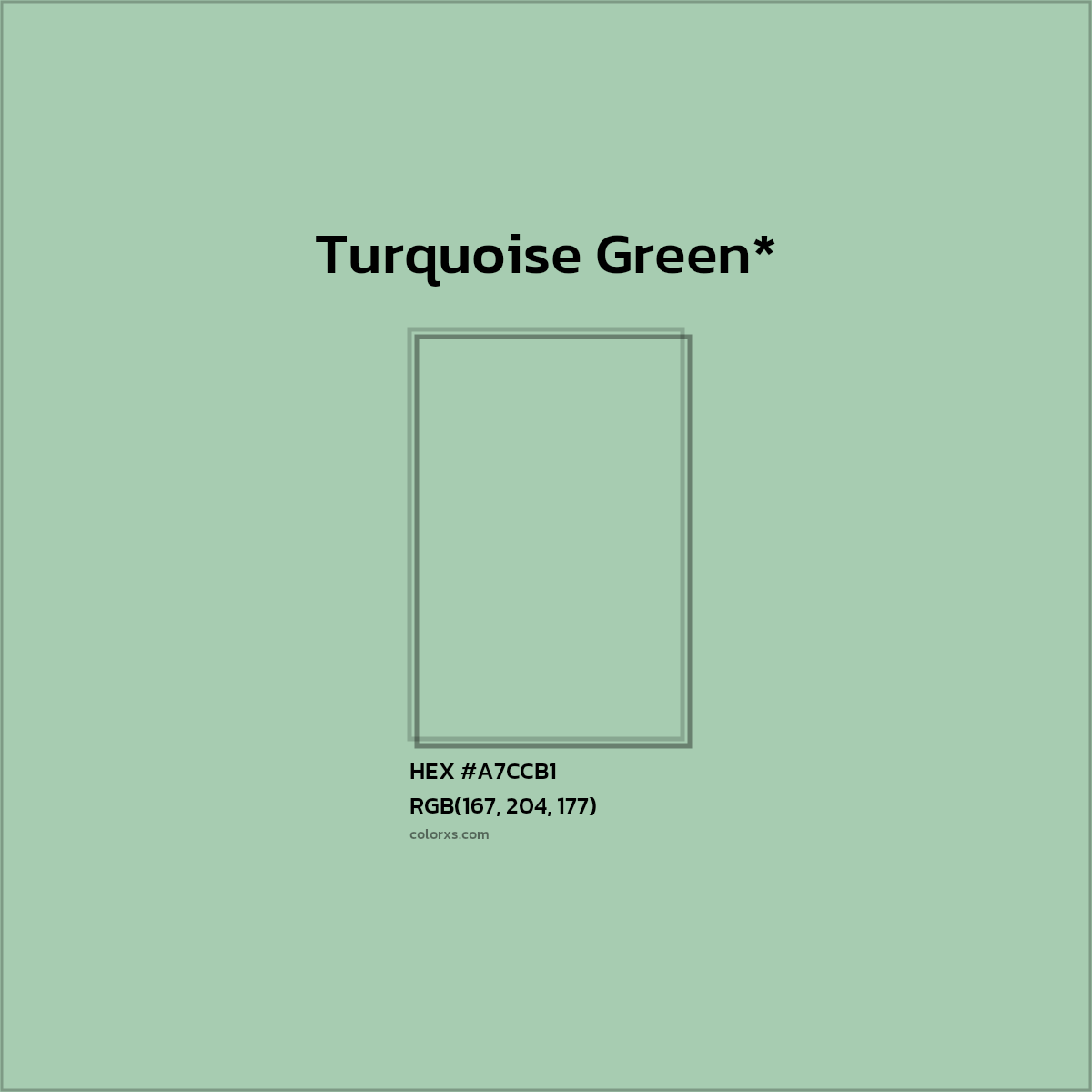 HEX #A7CCB1 Color Name, Color Code, Palettes, Similar Paints, Images