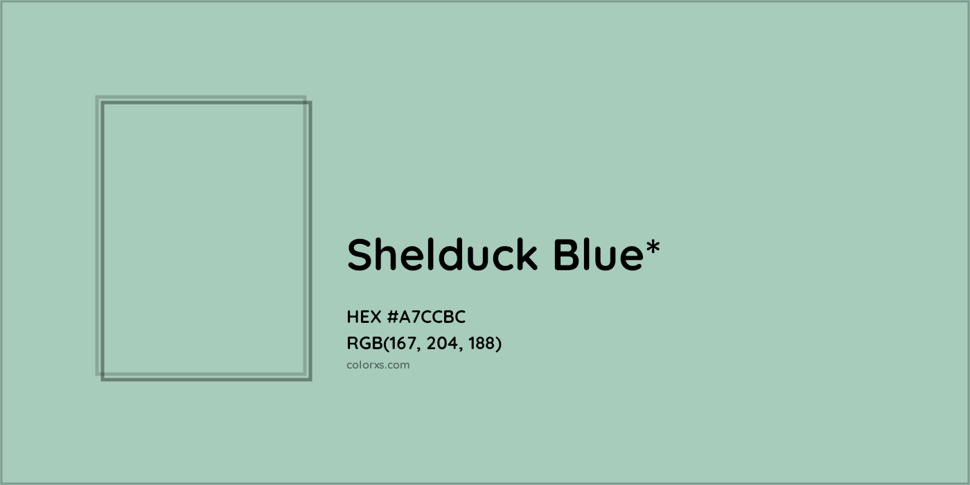 HEX #A7CCBC Color Name, Color Code, Palettes, Similar Paints, Images