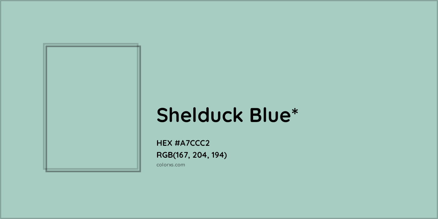 HEX #A7CCC2 Color Name, Color Code, Palettes, Similar Paints, Images