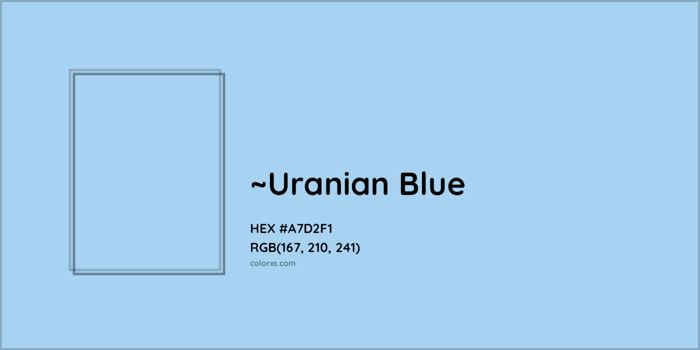 HEX #A7D2F1 Color Name, Color Code, Palettes, Similar Paints, Images