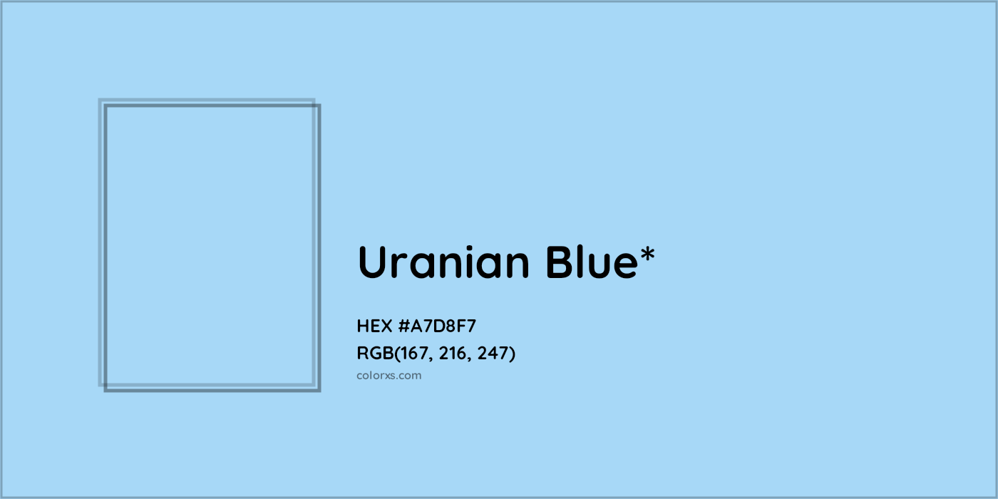 HEX #A7D8F7 Color Name, Color Code, Palettes, Similar Paints, Images