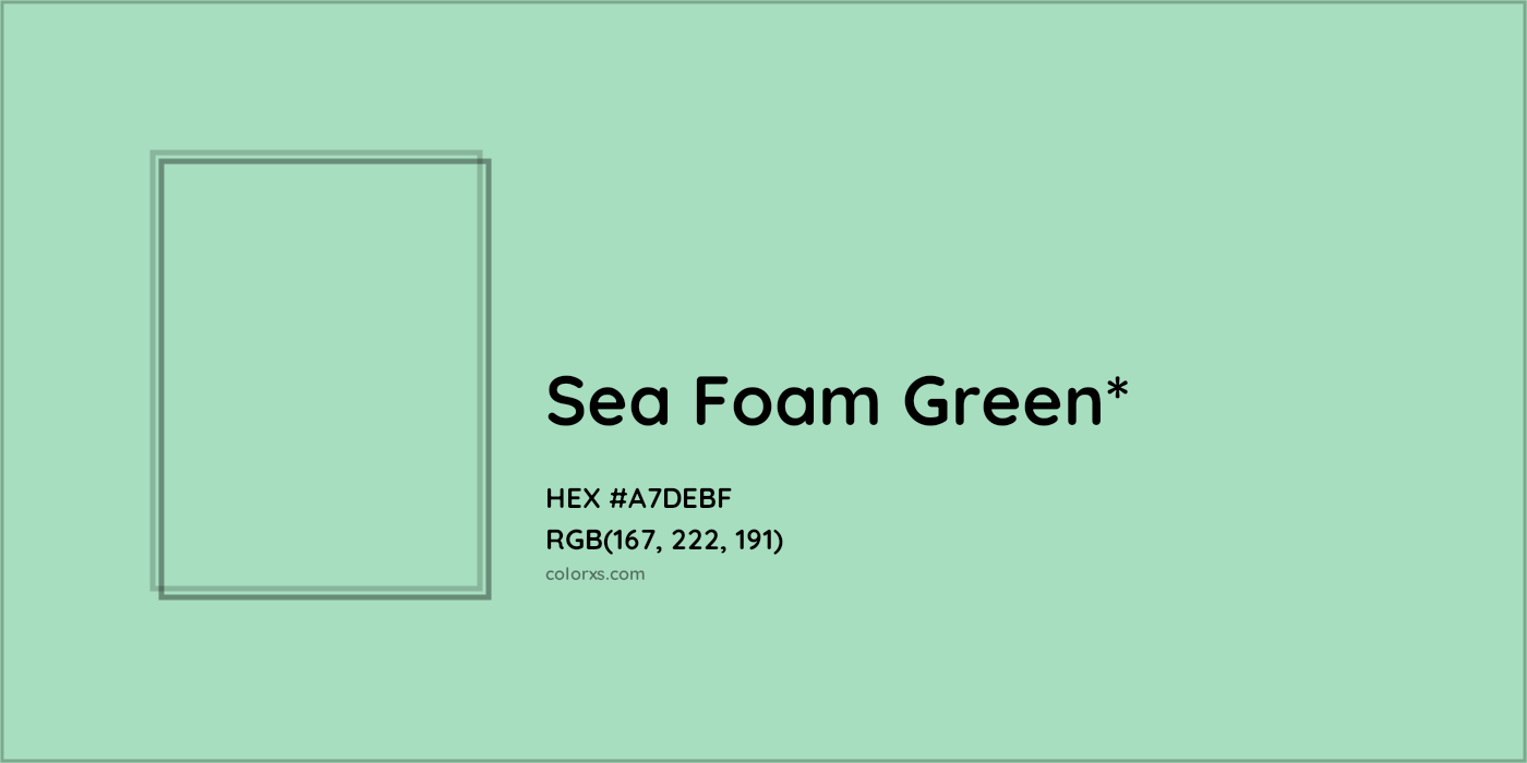 HEX #A7DEBF Color Name, Color Code, Palettes, Similar Paints, Images