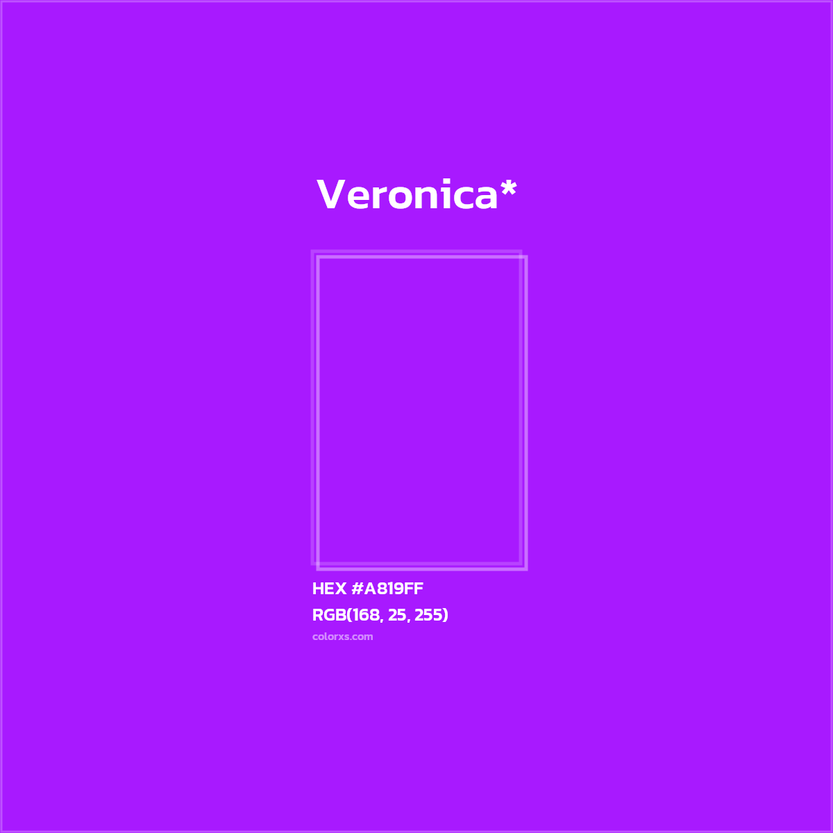 HEX #A819FF Color Name, Color Code, Palettes, Similar Paints, Images
