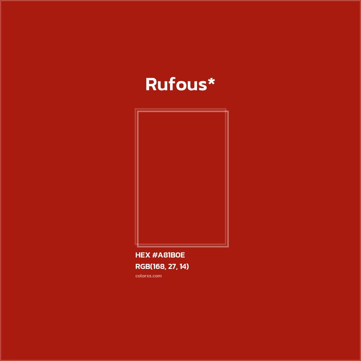 HEX #A81B0E Color Name, Color Code, Palettes, Similar Paints, Images