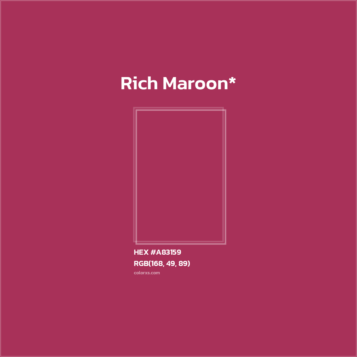 HEX #A83159 Color Name, Color Code, Palettes, Similar Paints, Images