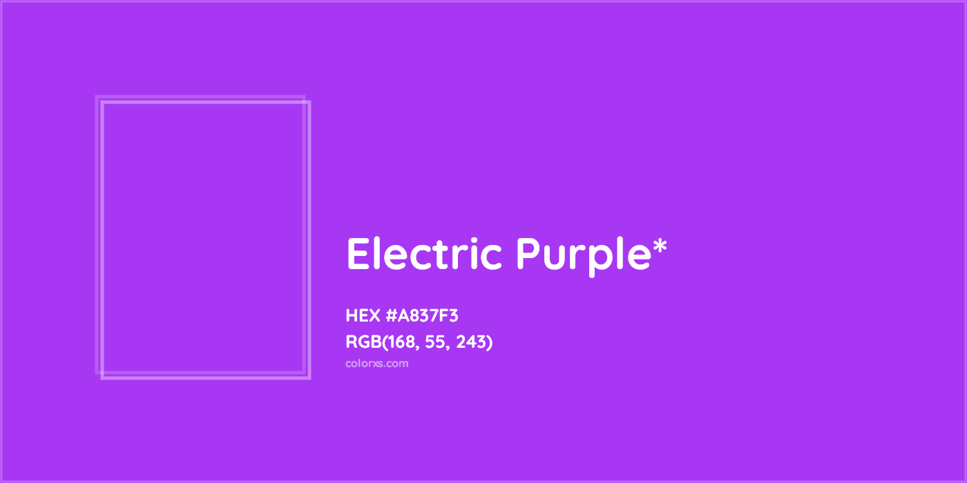 HEX #A837F3 Color Name, Color Code, Palettes, Similar Paints, Images