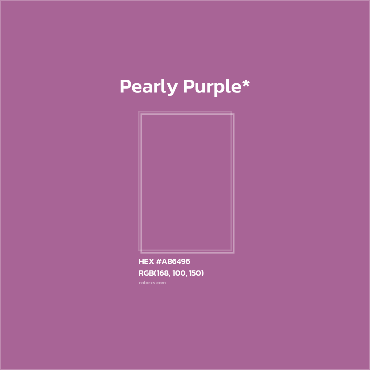 HEX #A86496 Color Name, Color Code, Palettes, Similar Paints, Images