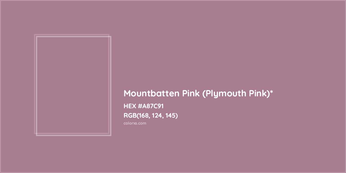 HEX #A87C91 Color Name, Color Code, Palettes, Similar Paints, Images