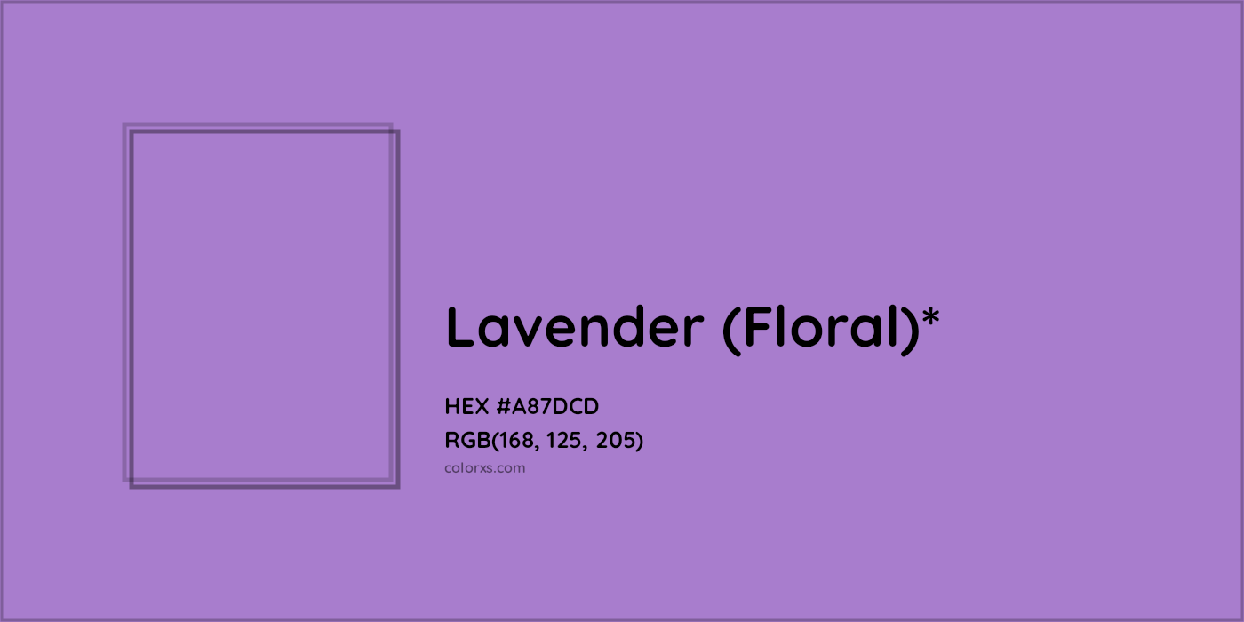 HEX #A87DCD Color Name, Color Code, Palettes, Similar Paints, Images