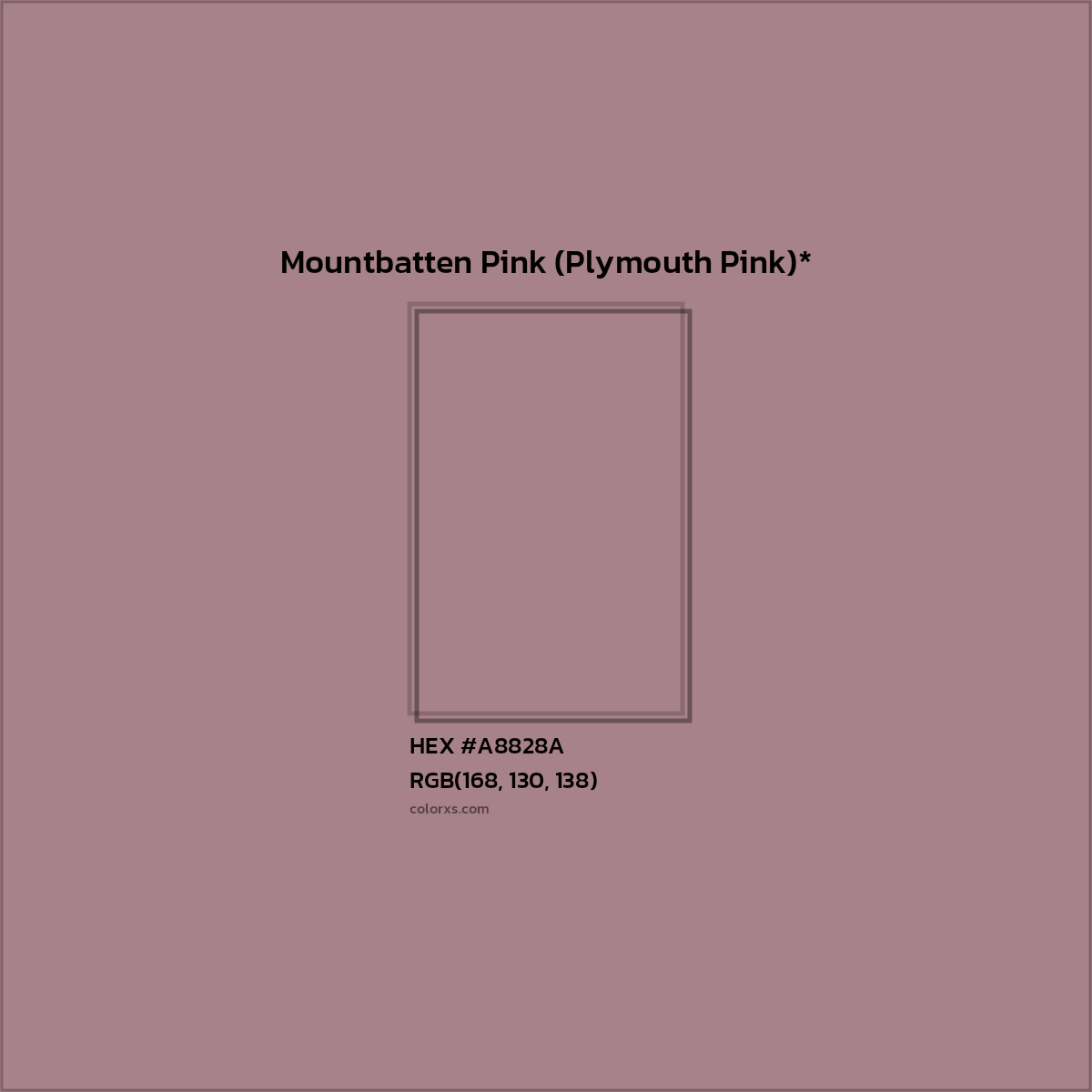 HEX #A8828A Color Name, Color Code, Palettes, Similar Paints, Images