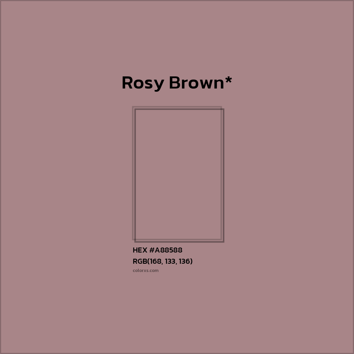 HEX #A88588 Color Name, Color Code, Palettes, Similar Paints, Images