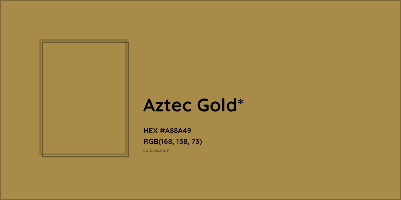 HEX #A88A49 Color Name, Color Code, Palettes, Similar Paints, Images