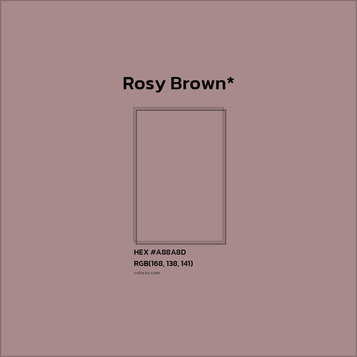 HEX #A88A8D Color Name, Color Code, Palettes, Similar Paints, Images
