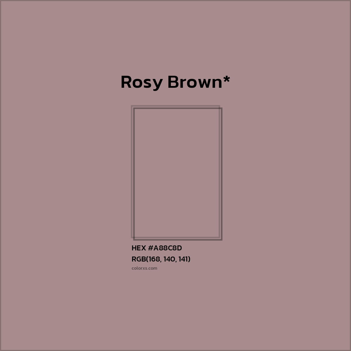 HEX #A88C8D Color Name, Color Code, Palettes, Similar Paints, Images