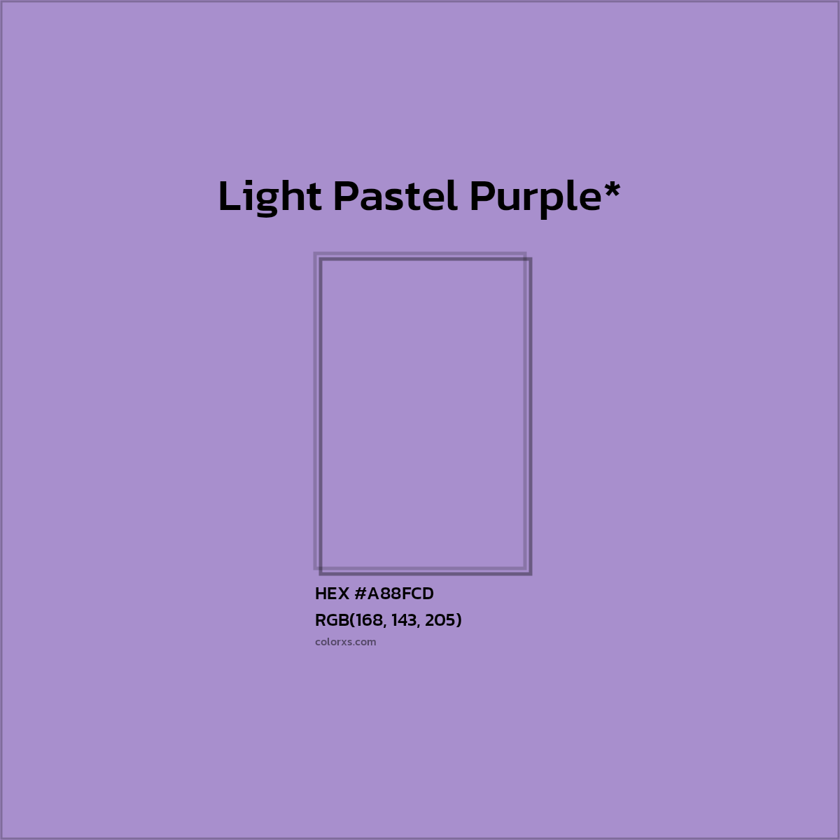 HEX #A88FCD Color Name, Color Code, Palettes, Similar Paints, Images