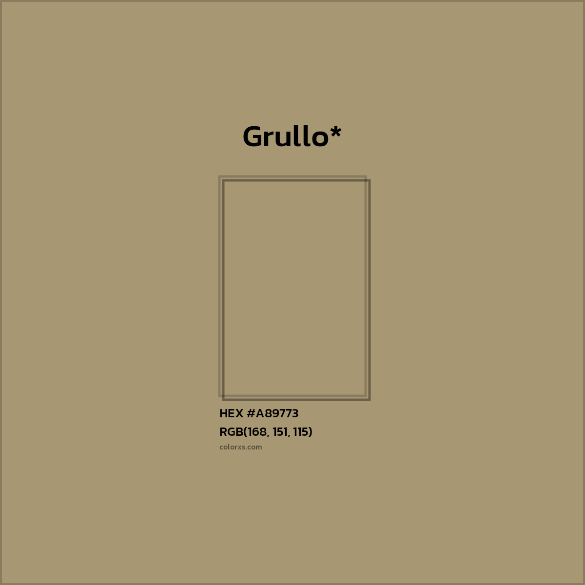 HEX #A89773 Color Name, Color Code, Palettes, Similar Paints, Images
