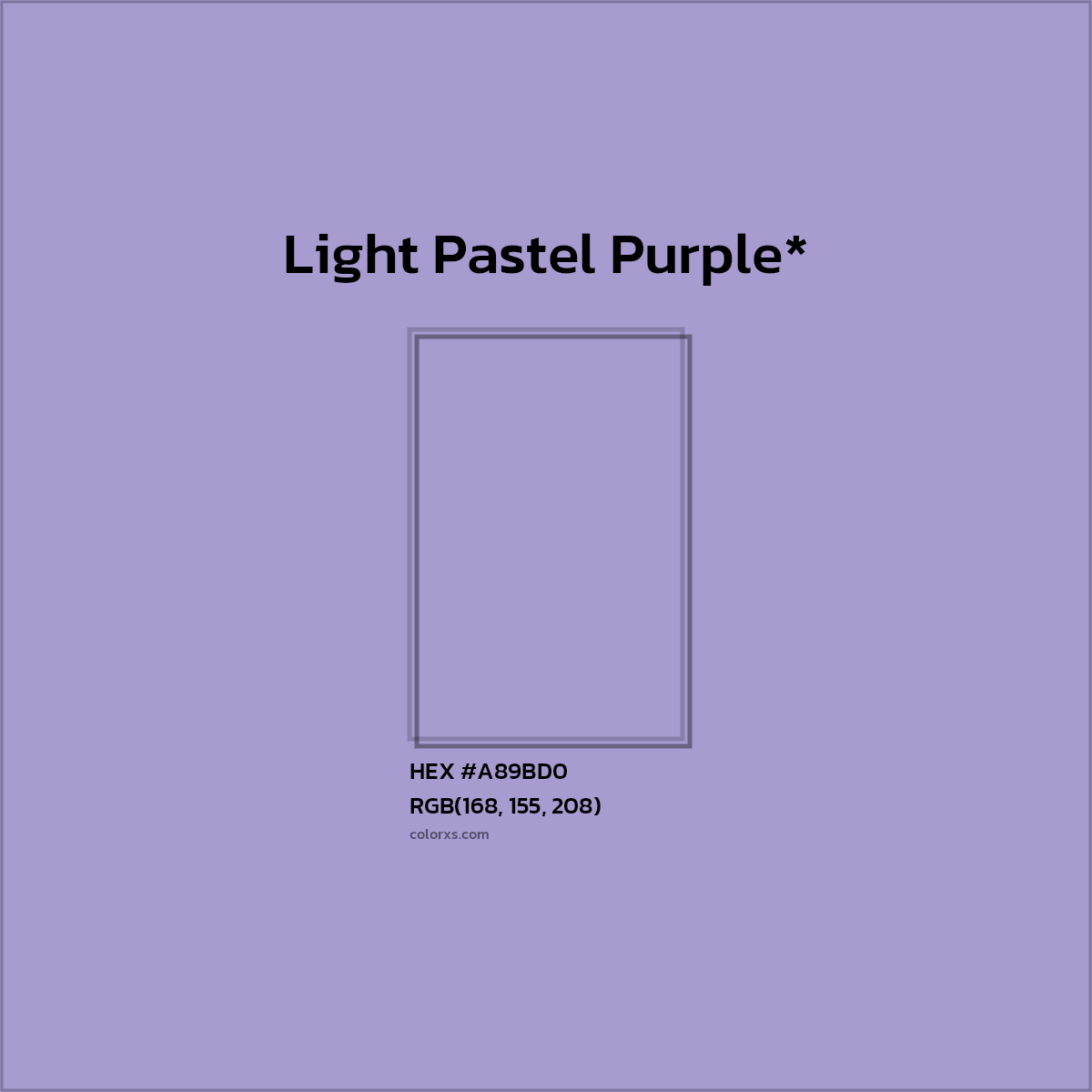 HEX #A89BD0 Color Name, Color Code, Palettes, Similar Paints, Images