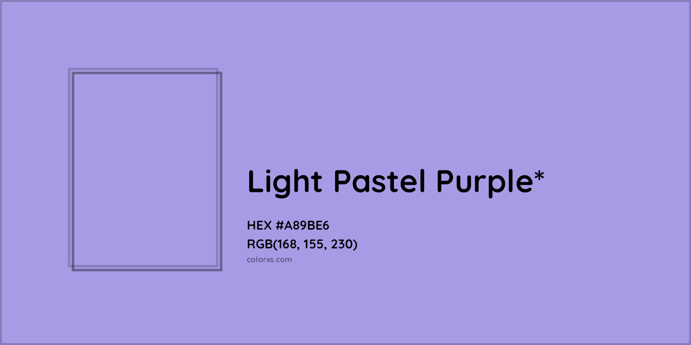 HEX #A89BE6 Color Name, Color Code, Palettes, Similar Paints, Images