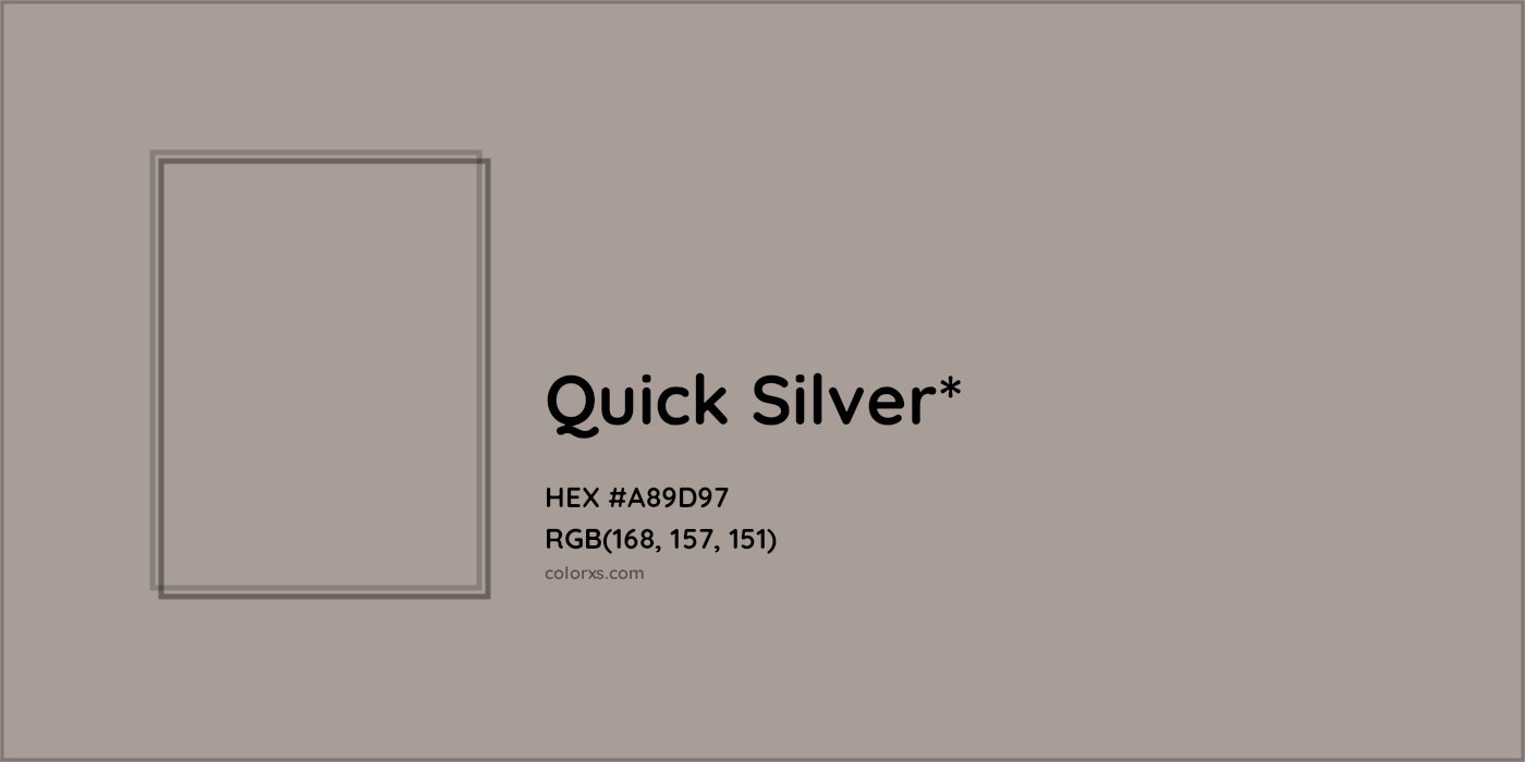 HEX #A89D97 Color Name, Color Code, Palettes, Similar Paints, Images