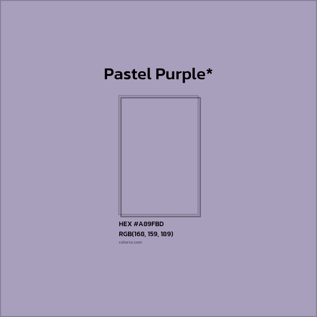 HEX #A89FBD Color Name, Color Code, Palettes, Similar Paints, Images