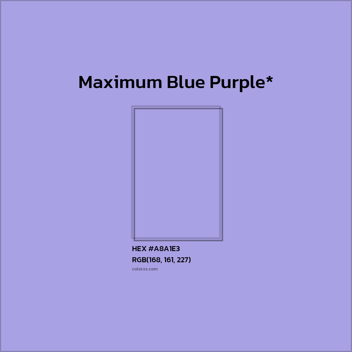 HEX #A8A1E3 Color Name, Color Code, Palettes, Similar Paints, Images
