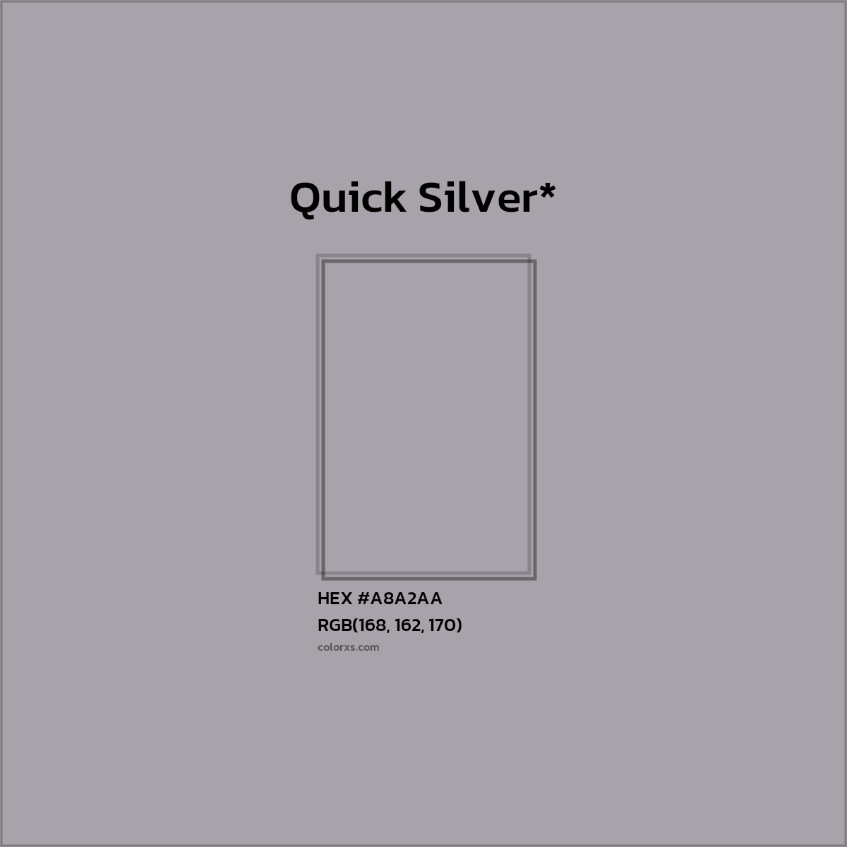 HEX #A8A2AA Color Name, Color Code, Palettes, Similar Paints, Images
