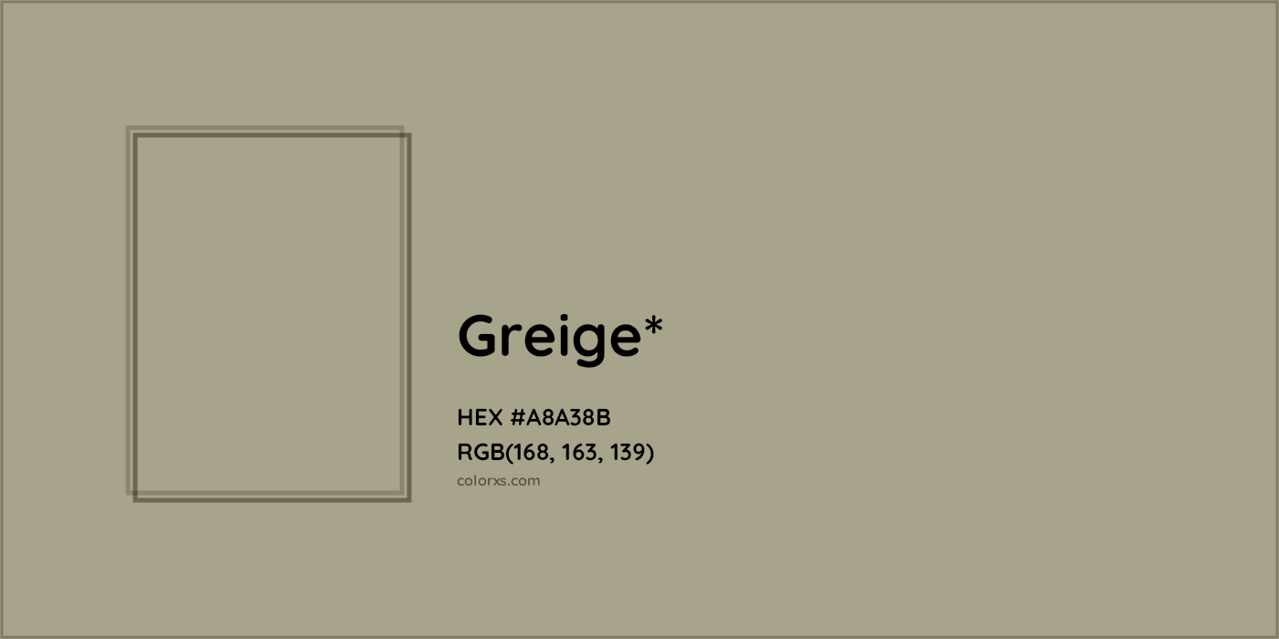 HEX #A8A38B Color Name, Color Code, Palettes, Similar Paints, Images