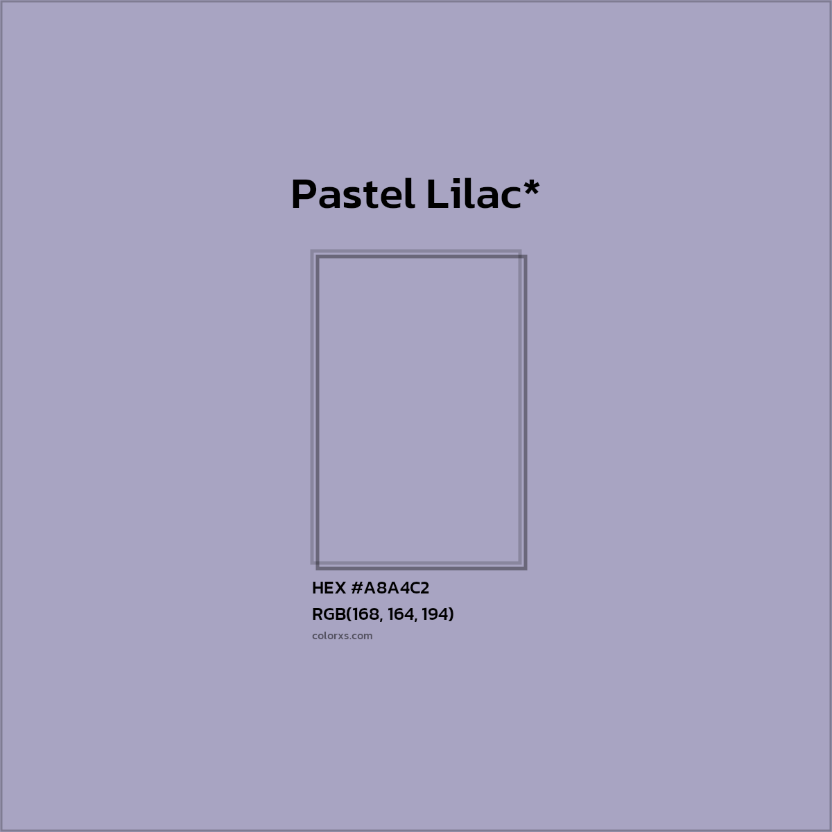 HEX #A8A4C2 Color Name, Color Code, Palettes, Similar Paints, Images