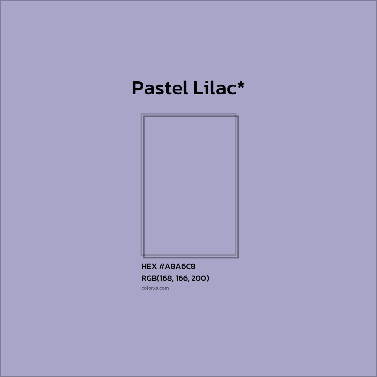HEX #A8A6C8 Color Name, Color Code, Palettes, Similar Paints, Images