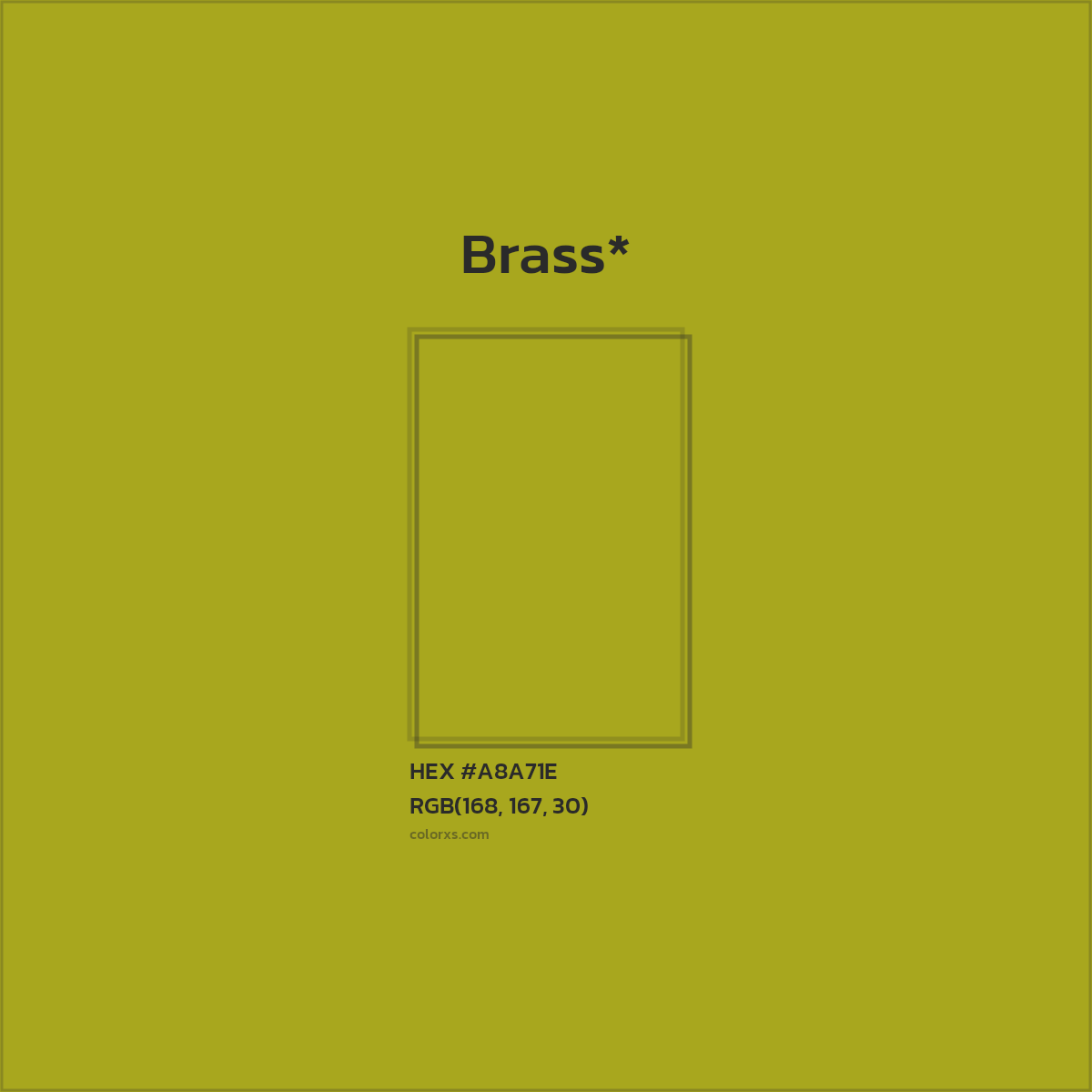 HEX #A8A71E Color Name, Color Code, Palettes, Similar Paints, Images